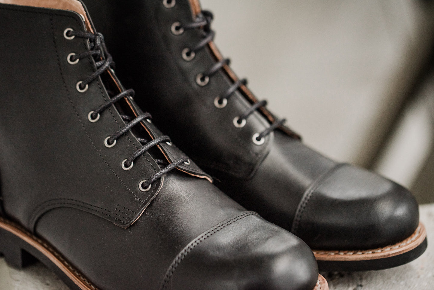 Tejo Black Boots Military Sole - OldMulla - Boots Store, Handmade By George Family