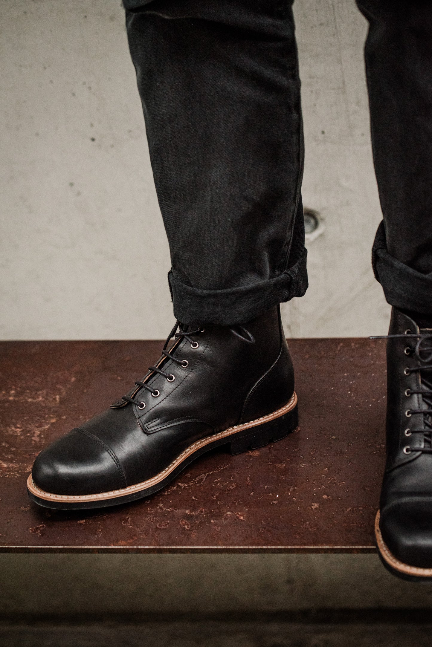 Tejo Black Boots Military Sole - OldMulla - Boots Store, Handmade By George Family