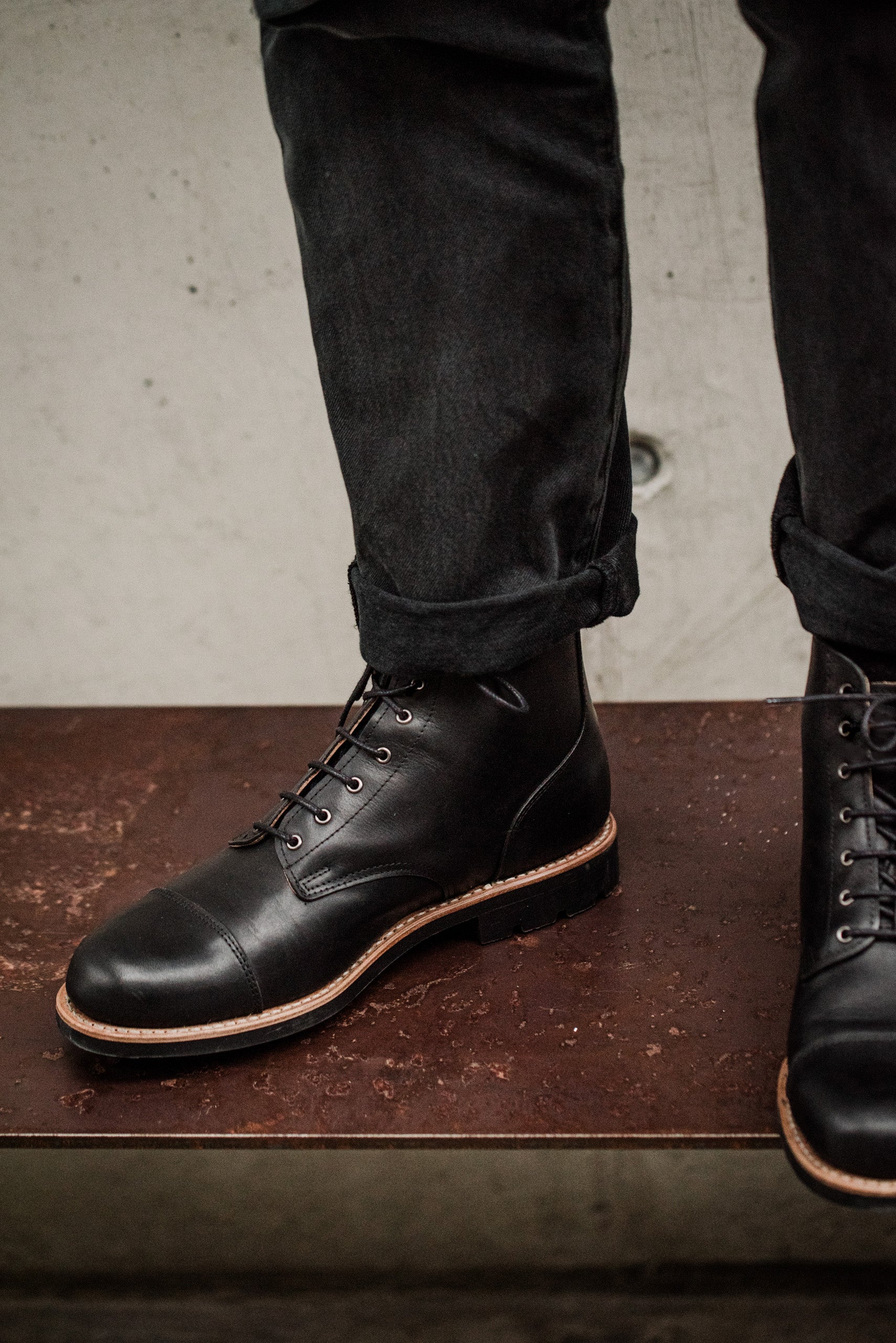 Tejo Black Boots Military Sole - OldMulla - Boots Store, Handmade By George Family
