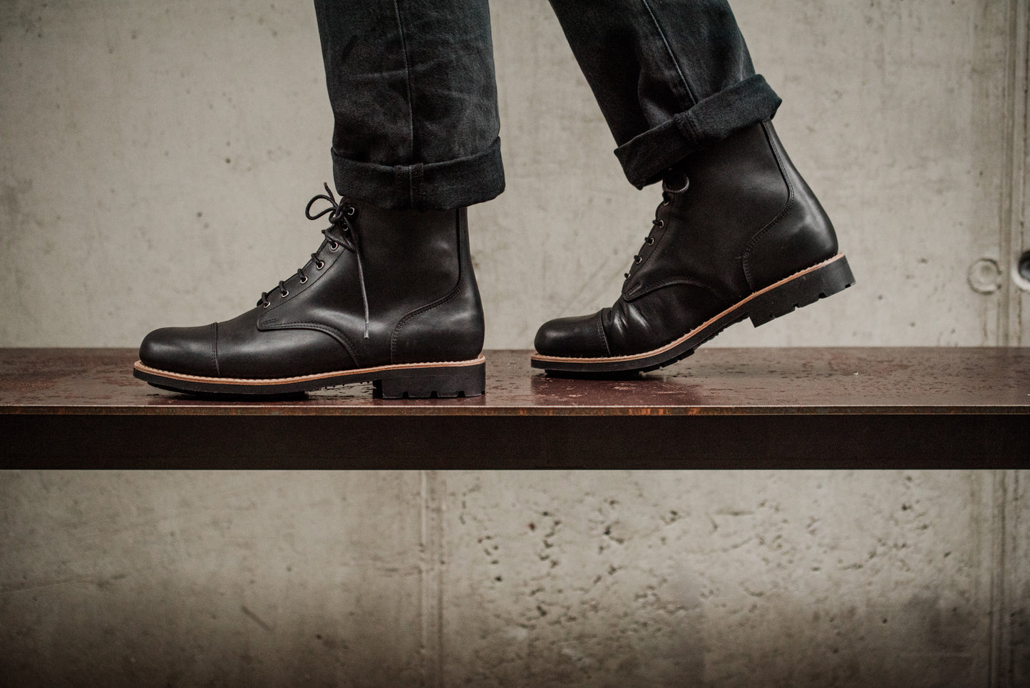 Tejo Black Boots Military Sole - OldMulla - Boots Store, Handmade By George Family