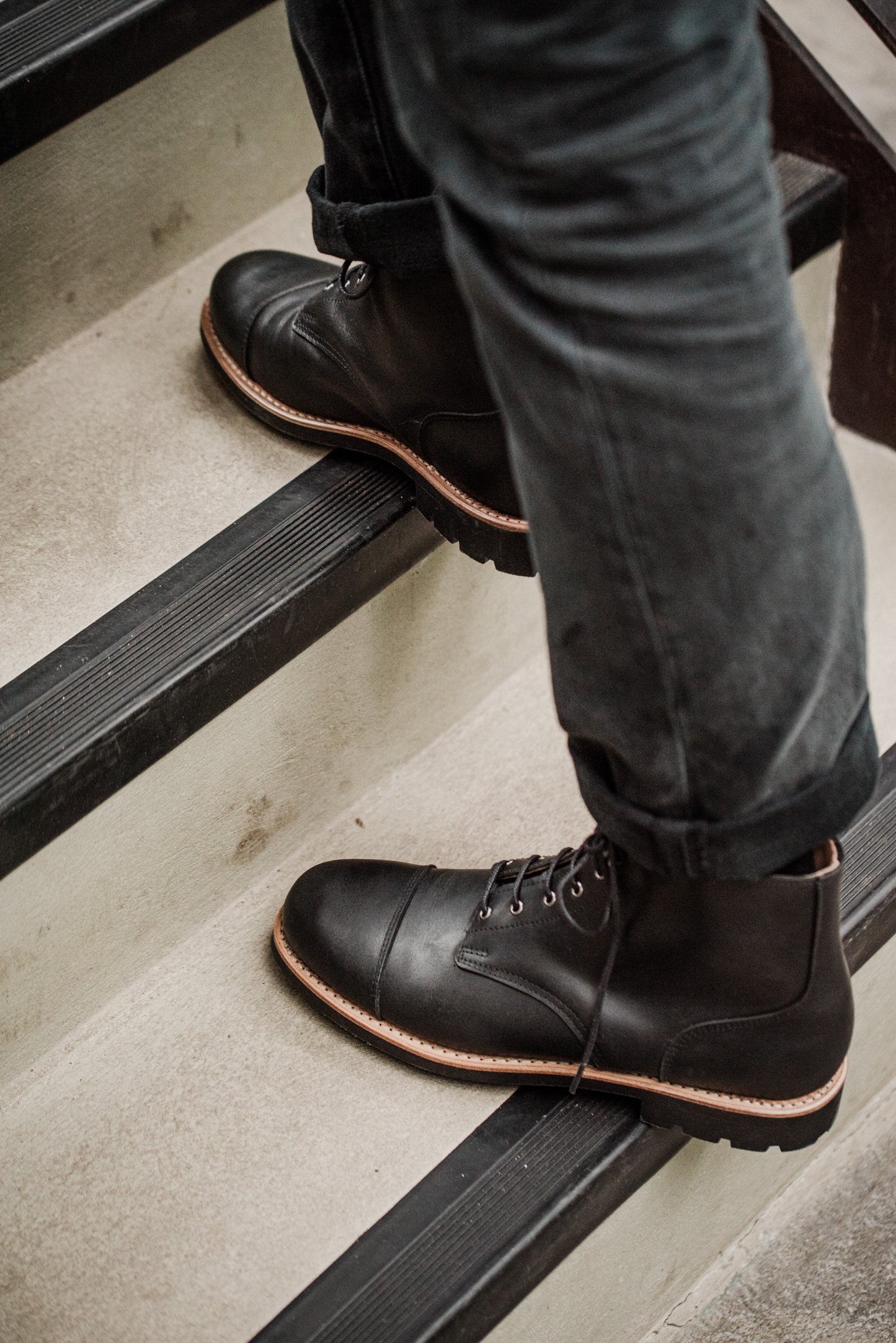 Tejo Black Boots Military Sole - OldMulla - Boots Store, Handmade By George Family