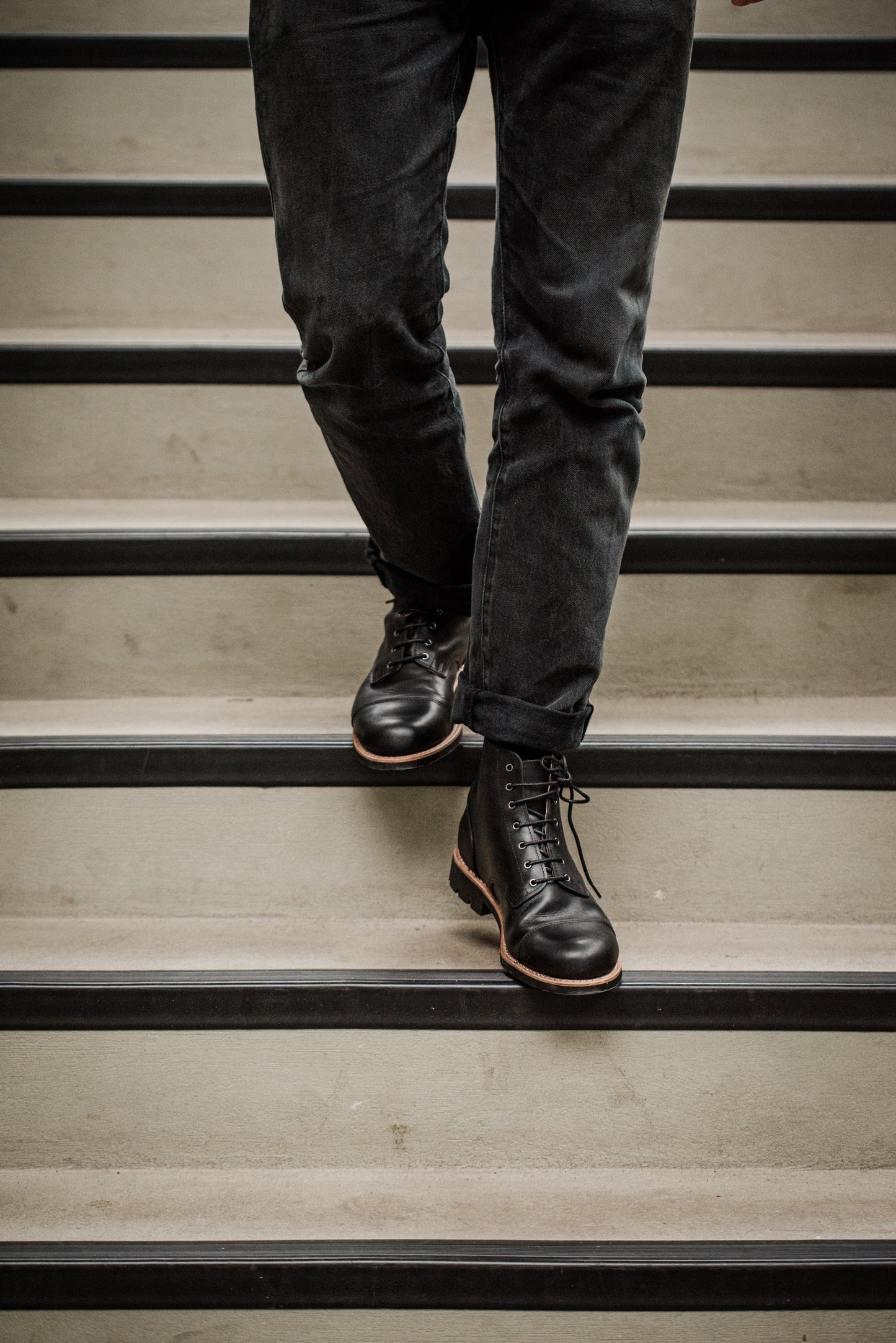 Tejo Black Boots Military Sole - OldMulla - Boots Store, Handmade By George Family