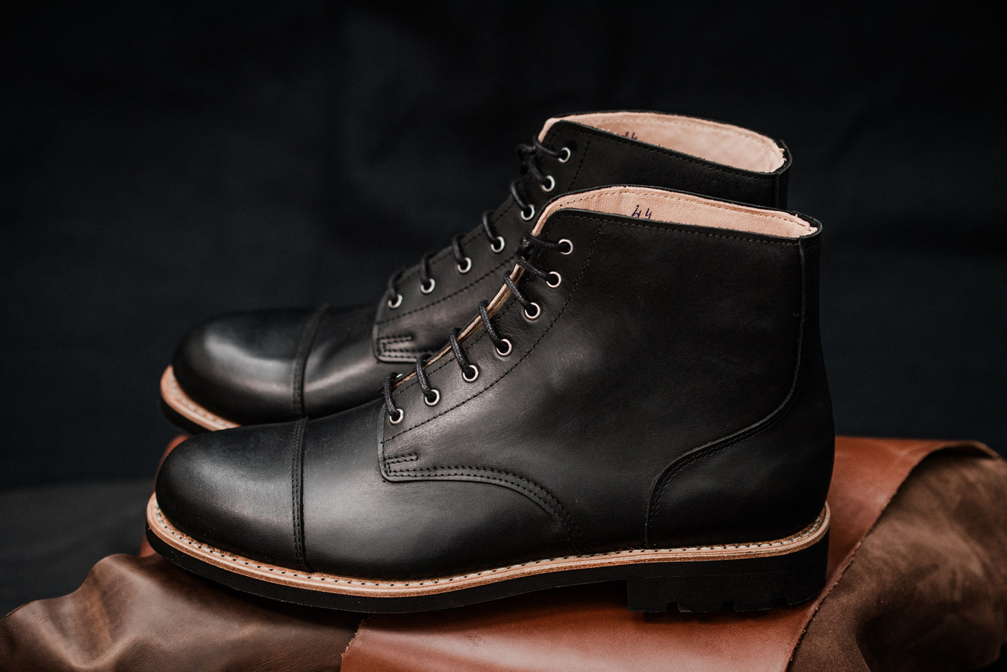 Tejo Black Boots Military Sole - OldMulla - Boots Store, Handmade By George Family