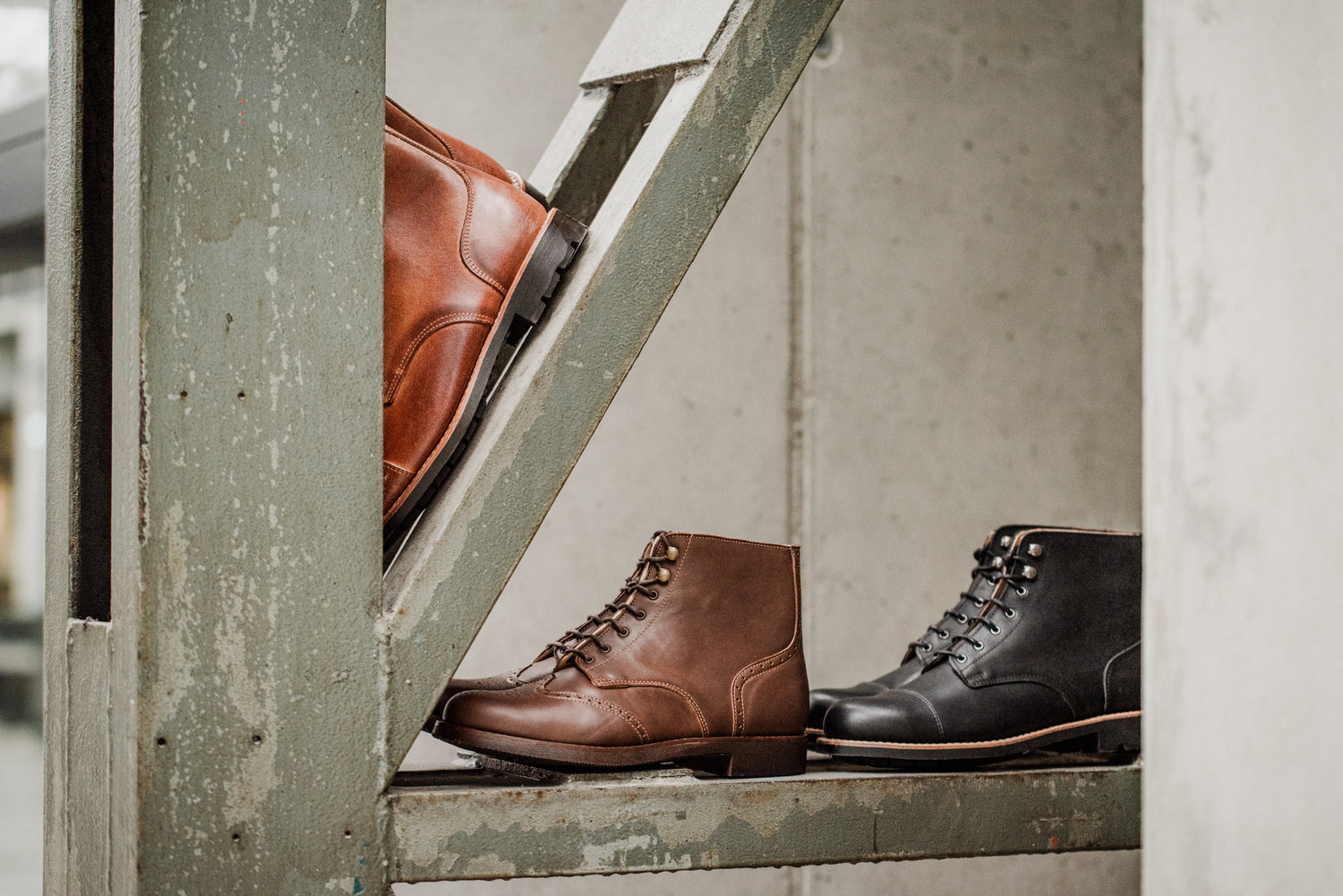 Stitched Construction Boots